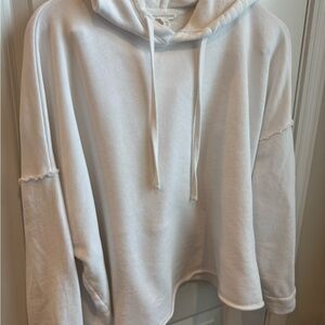 Eileen Fisher Cotton Cropped White Organic Cotton Large